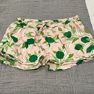 Limes Print on Pink Background Plus Size Printfresh PJ Shorts